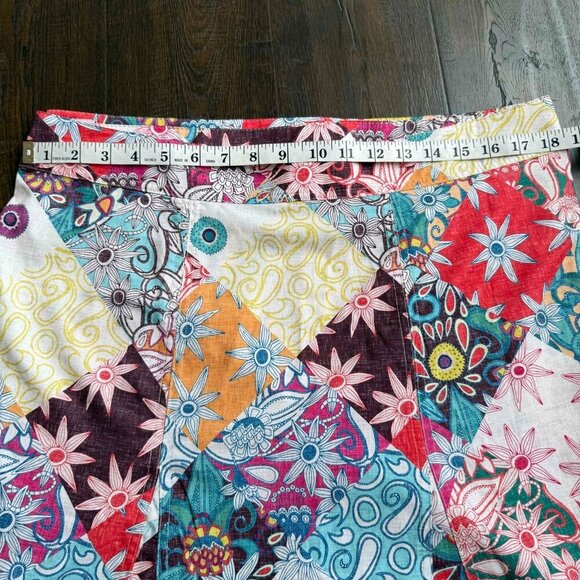 Rip Skirt Women Hawaii Patchwork Wrap Skirt Travel Summer Multicolor Size XL - Picture 7 of 9